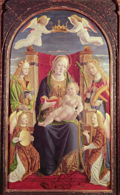 Madonna and Child with Angel Musicians, c.1490-1500 by Lombard School